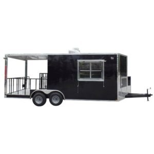8.5 x 20 Black Event Trailer - Mag Wheels, Larger Water Heater