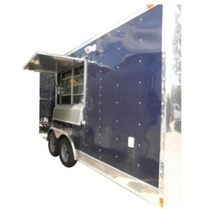 8.5 x 16 Indigo Blue BBQ Concession Catering Trailer