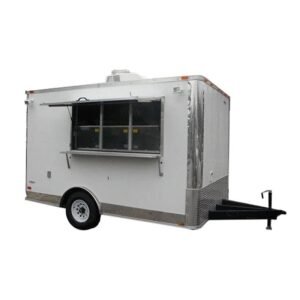 8.5 x 12 White BBQ Concession Catering Trailer