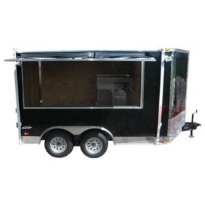 8.5 x 12 Black Event Restroom Utility Trailer