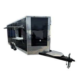 8.5 x 18 Elite Black Trailer - Blackout Trim, Tall 8-Foot Kitchen