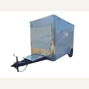 7 x 12 White Concession Trailer - 100-Amp Power, 6-Foot Window