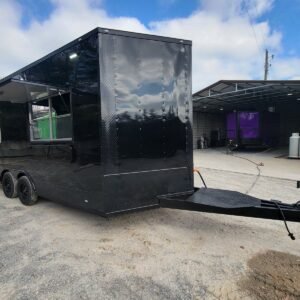 8.5 x 16 Blackout Porch Trailer - 12-Foot Kitchen & 4-Foot Porch