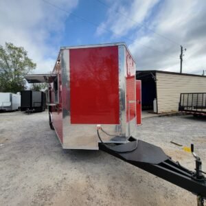 8.5 x 24 Victory Red BBQ Concession Catering Trailer