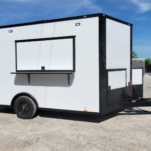 8.5 x 12 White Blackout Trailer - High-Contrast Concession Build