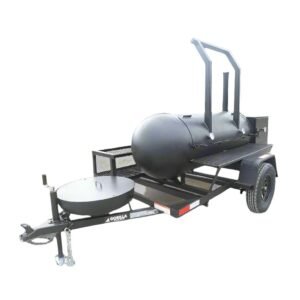 250 Gallon Charkettle Smoker - Single Door, Counterweight & Tongue Charcoal Grill