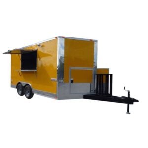 8.5 x 14 Yellow Food Vending Event Catering Trailer