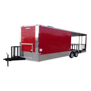 8.5 x 24 Red Concession BBQ Catering Food Trailer