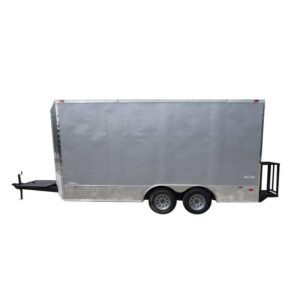 8.5 x 16 Silver Frost Trailer - Metallic Concession & Catering Unit