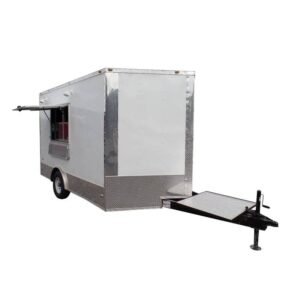 8.5 x 12 White Concession Trailer - Bright Build with 100-Amp Power