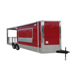 8.5 x 22 Victory Red Concession Food Trailer