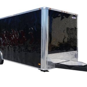 8.5 x 24 Black BBQ Porch Style Concession Trailer