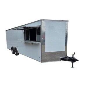 8.5 x 22 White Custom Concession Catering Trailer