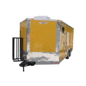 8.5 x 16 Yellow BBQ Catering Vending Concession Trailer