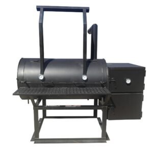 250 Gallon Patio Grill Smoker - Single Door, Counterweight & 7-Gauge Steel