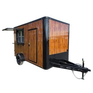 7 x 12 Wood Grain Concession Food Catering Vending Trailer