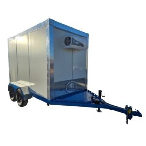 7 x 12 White Refrigerated Cooler and Freezer Trailer