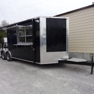 8.5 x 22 Black BBQ Trailer - Elite Build with 10-Foot Smoker Porch