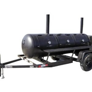300 Gallon Reverse Flow Smoker - Front Charcoal Chamber & Dual-Level Trays
