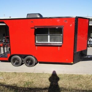 8.5 x 16 Elite Porch Concession Food Trailer Blackout