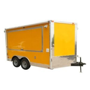 8.5 x 12 Yellow Event Restroom Utility Trailer