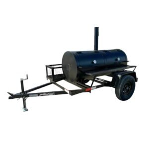 250 Gallon Pull-Behind BBQ Charcoal Grill - 7-Gauge Steel, 3,500 lb Axle