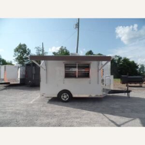 8.5 x 12 White Food Trailer - Well-Proportioned Catering Build
