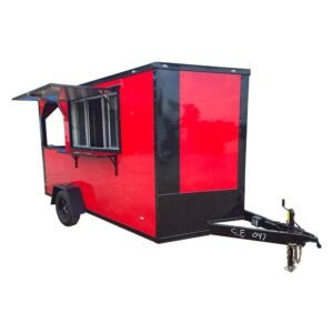 7 x 12 Red BBQ Concession Catering Event Trailer